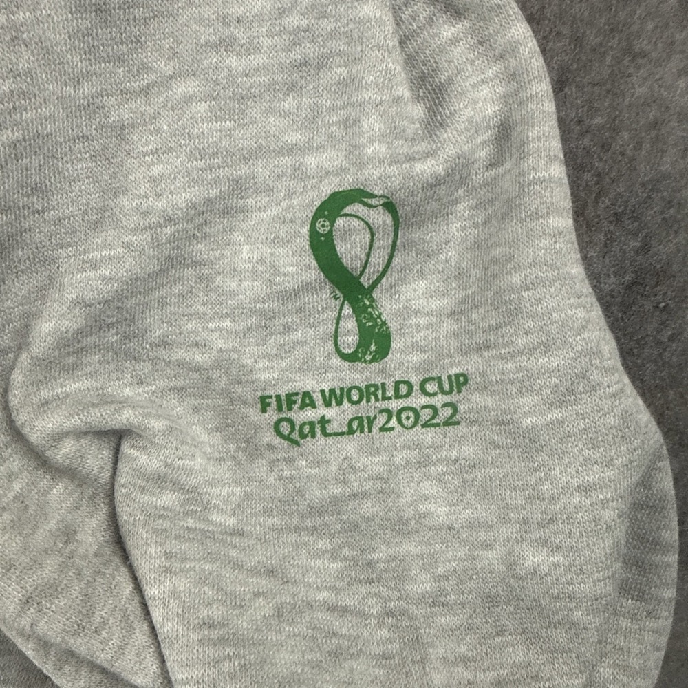 FIFA World Cup 2022 Qatar Mexico Hoodie Jacket Mens Green Grey Size XL - Picture 6 of 8